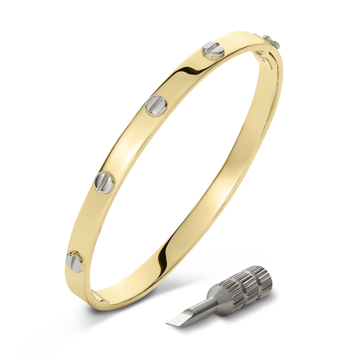9ct gold outlet screw bangle