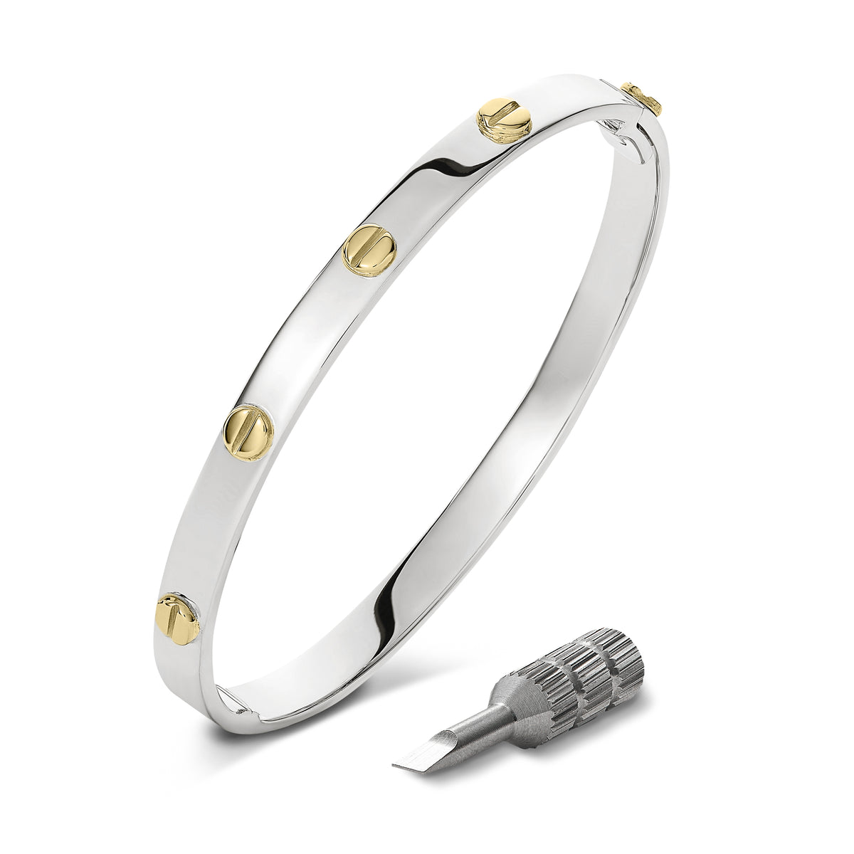 Screw bangles on sale gold