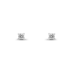 9ct Yellow Gold 3mm Round Diamond Solitaire Stud Earrings 0.15ct