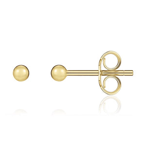18CT Yellow Gold Polished Ball Stud Earrings 3mm