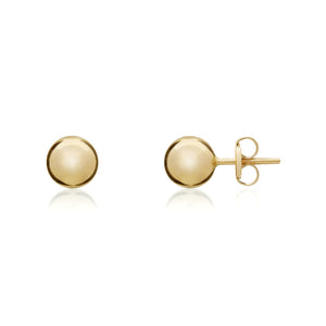 18CT Yellow Gold Polished Ball Stud Earrings, 5mm