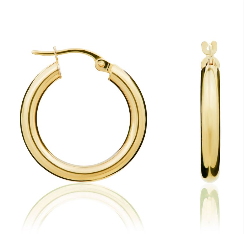 14K Gold 8mm Round Hoop Earrings - JCPenney